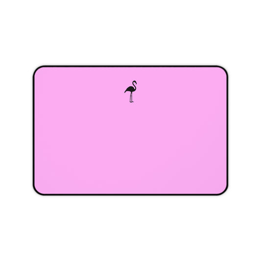Pink Standing Flamingo Desk Mat