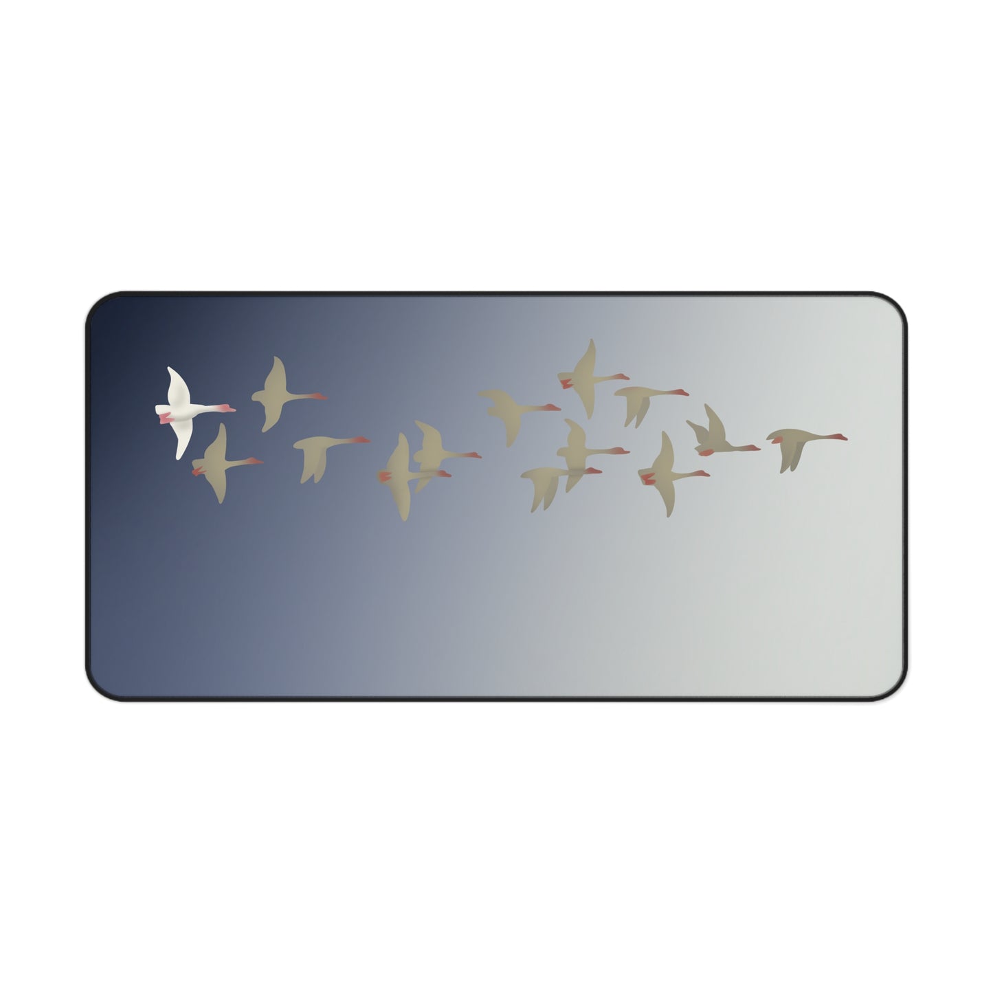 Elegant Migrating Birds Desk Mat