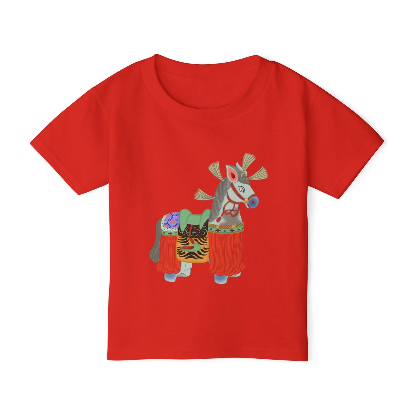Colorful Folk Horse Toddler T-Shirt — Cute Traditional Piñata-Inspired Print