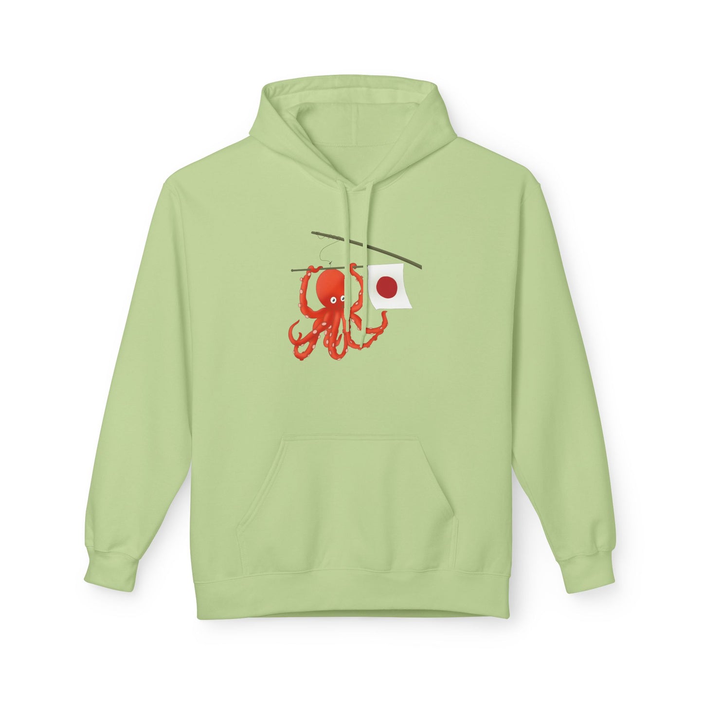 "Tako" Japanese Octopus Hoodie — Cute Red Octopus Graphic Pullover