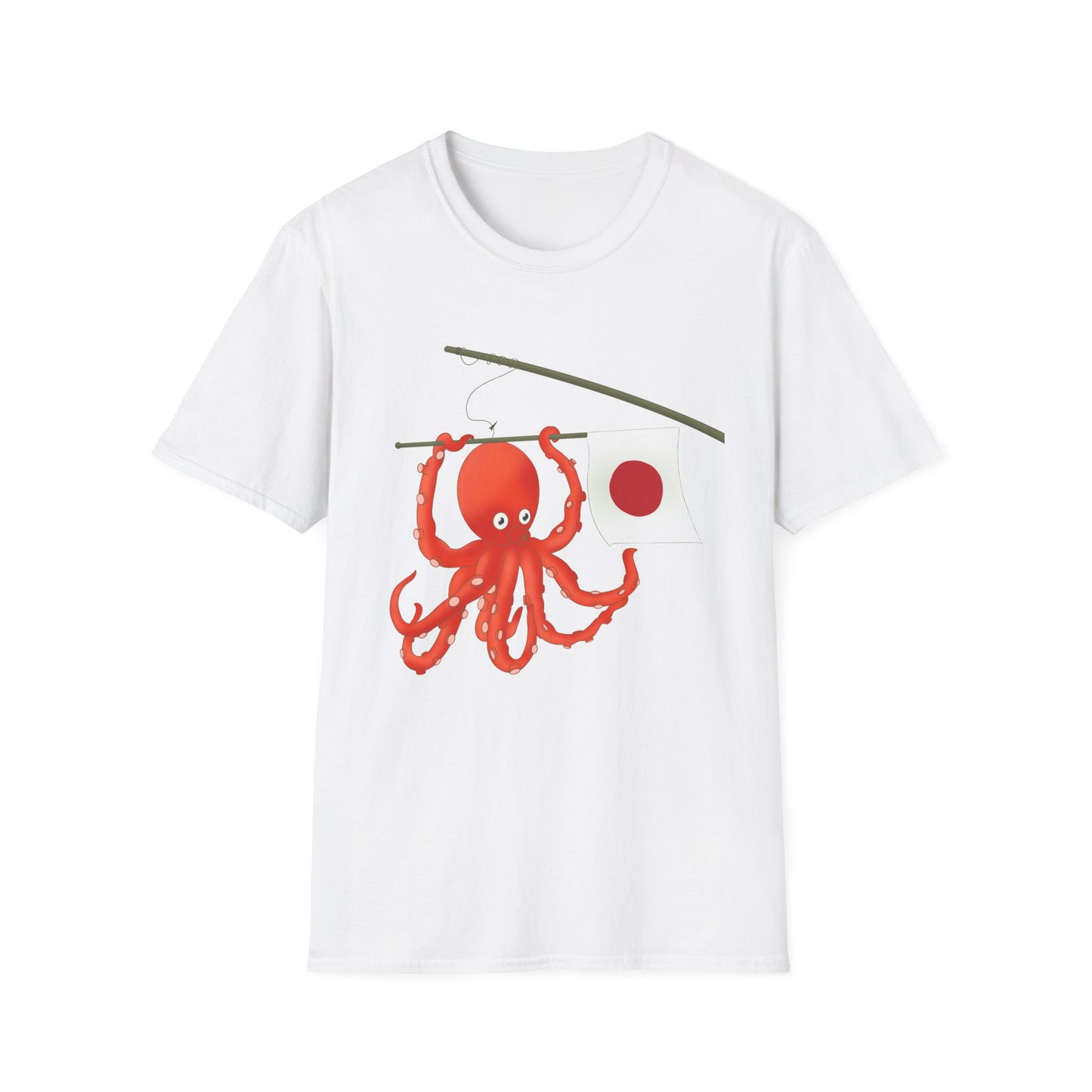 "Tako" Japanese Octopus Tshirt — Cute Red Octopus Graphic Tees