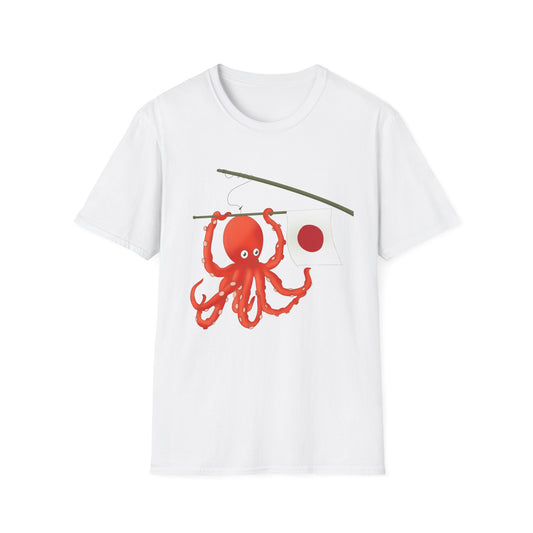 "Tako" Japanese Octopus Tshirt — Cute Red Octopus Graphic Tees