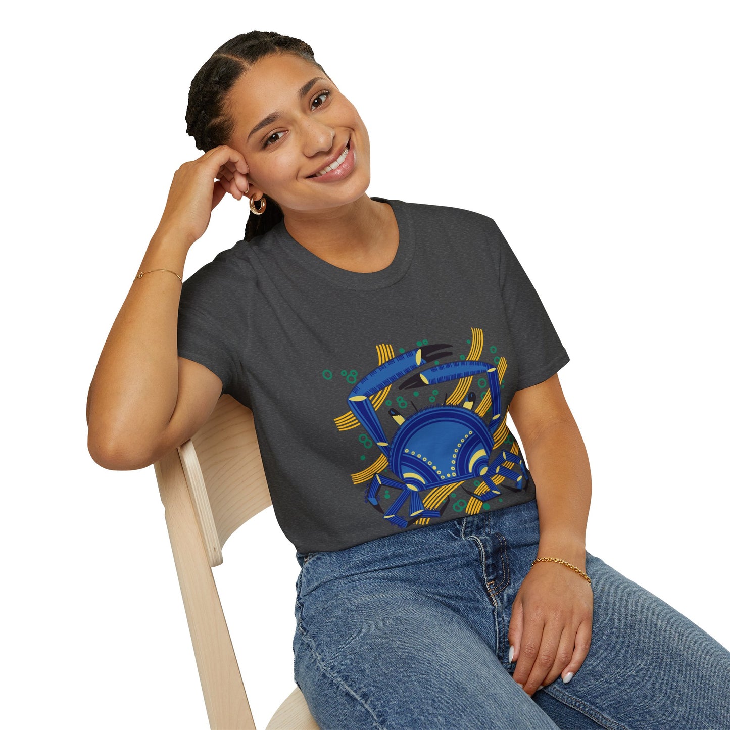 "Le Crabe" illustration by Mathurin Méheut TShirt — Coastal Sea Graphic Tees