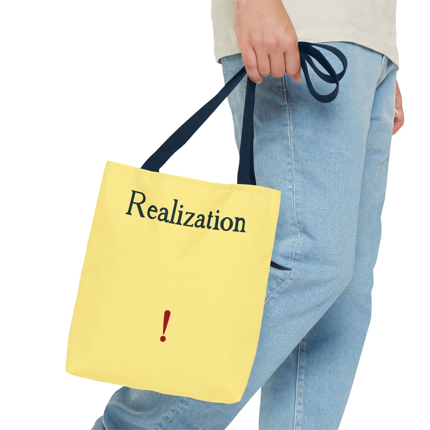Realization Exclamation Tote Bag — Yellow AOP Everyday Carry